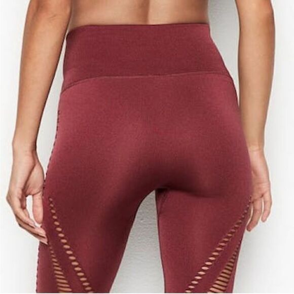 Victorias Secret Sport Seamless High Rise Red Currant Tights Size XS - Picture 4 of 6